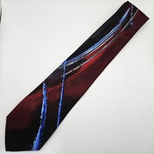 J. Garcia Tie Necktie Flamenco Dancer with Wrist Snake 100% Silk Red Blue